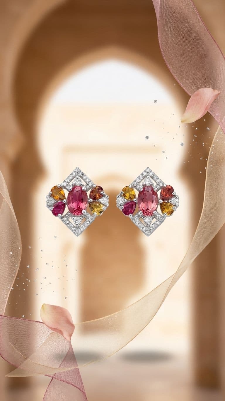 Tourmaline Tourmaline Stud — 92.5 Sterling Silver