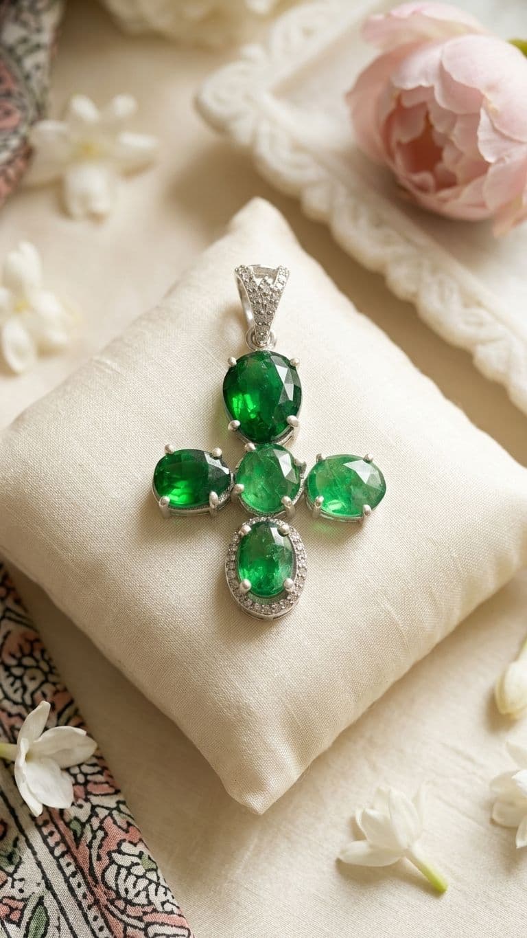 Tsavorite Tsavorite Pendant — 92.5 Sterling Silver