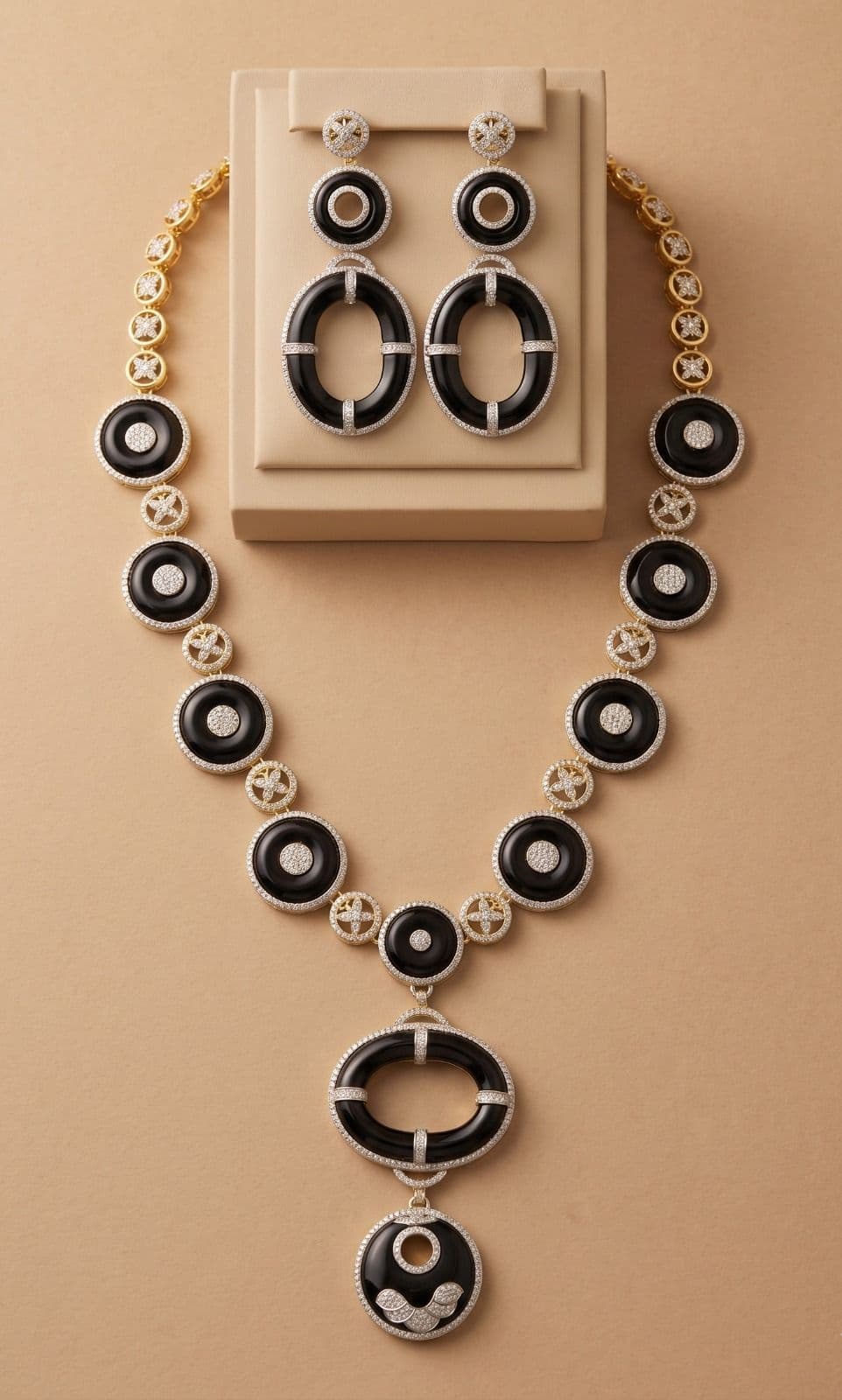 Onyx Necklace in 92.5 sterling silver by Surya Jewellers Jaipur