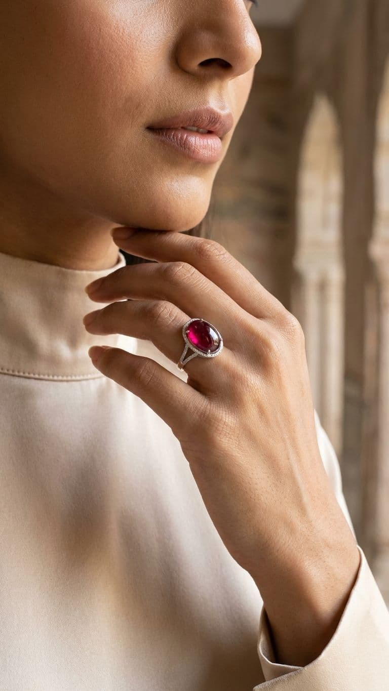 Tourmaline Tourmaline Ring in 92.5 Sterling Silver — Surya Jewellers Jaipur